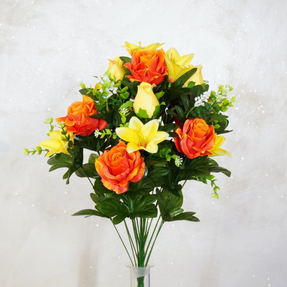 Mazzo di rose e day lily