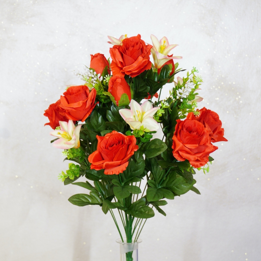 Mazzo di rose e day lily