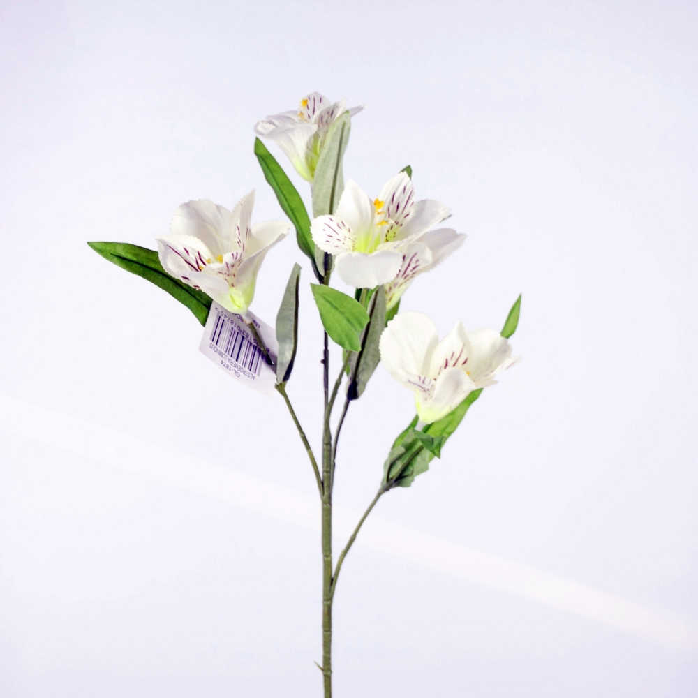 Fiore artificiale Alstroemeria colore Bianco