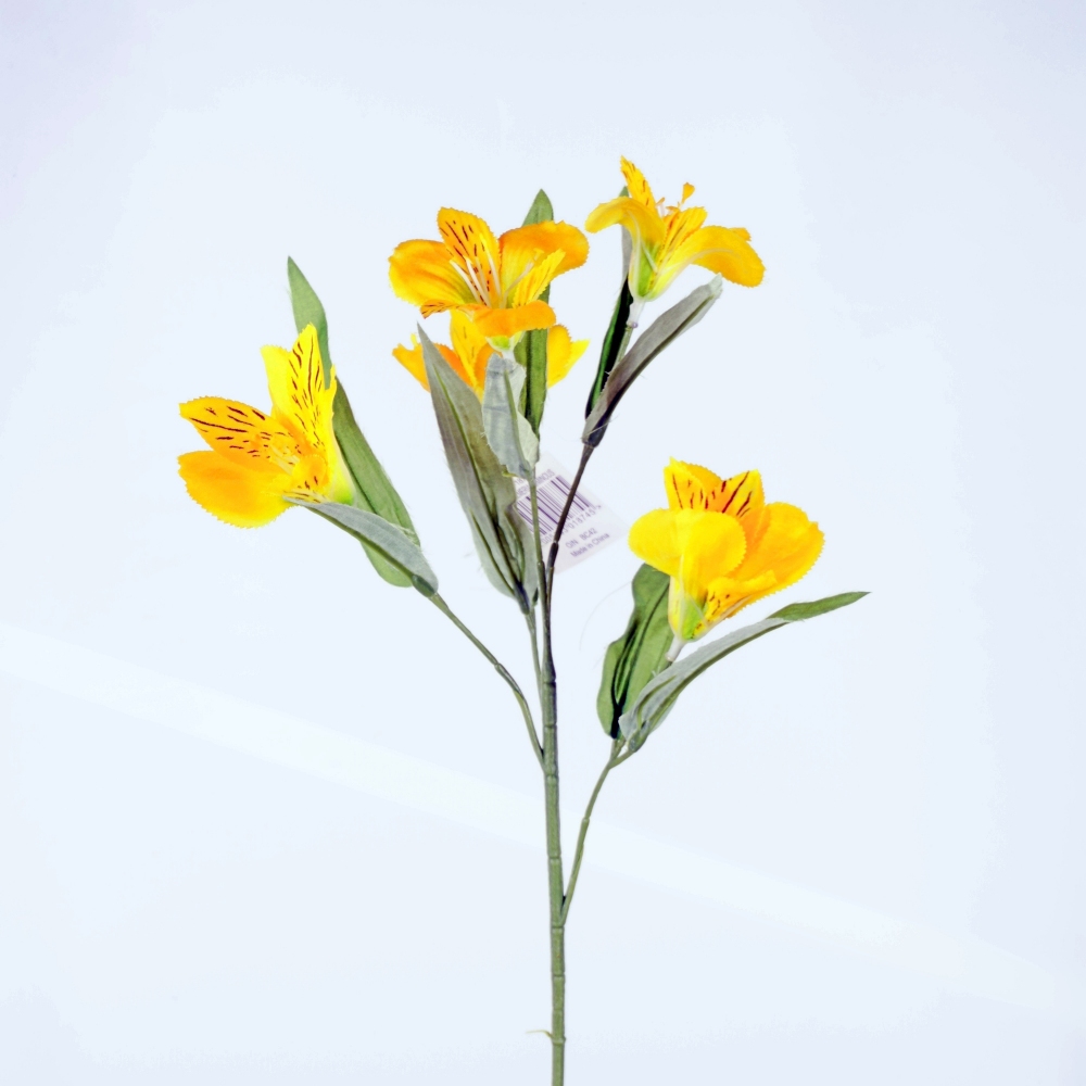Fiore artificiale Alstroemeria colore Giallo
